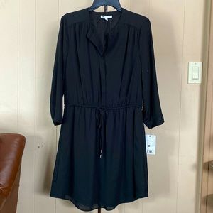 DR2 Black button up and drawstring one piece dress. Brand new with tags!